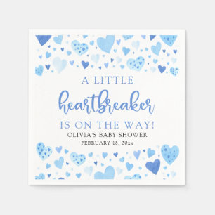 Little Heartbreaker Blue Valentine Baby Dusche Serviette