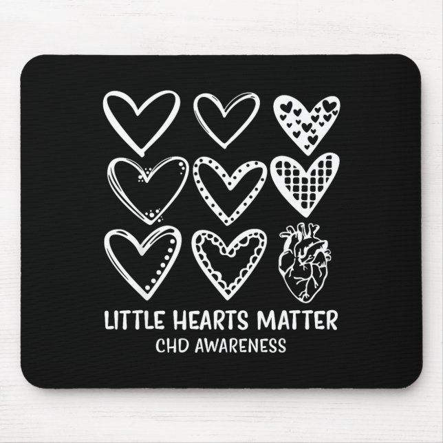 Little Hearts Chd Disease Awareness Heart Warrior  Mousepad (Vorne)