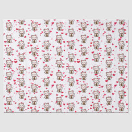 Little Hearts, Lucky Cat, Viel Glück, Maneki Neko Seidenpapier