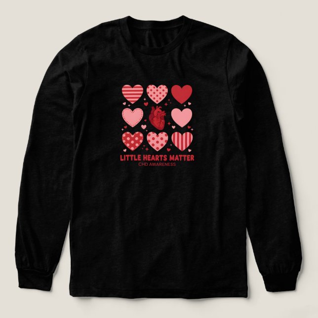 Little Hearts Matter CHD Awareness Month February Tri-Blend Shirt (Design Vorderseite)