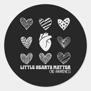 Little Hearts Matter CHD Herzkrankheit Bewusstsein Runder Aufkleber