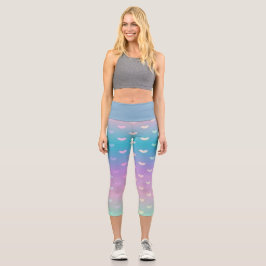 Little Hearts Pastel High Waisted Capris