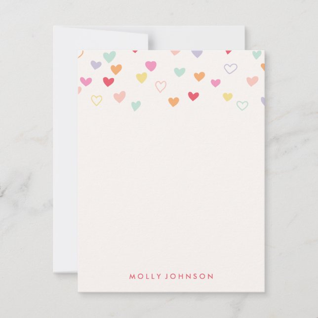 Little Hearts Stationery - Erdbeere Mitteilungskarte (Vorderseite)
