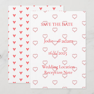 little hearts wedding save the date