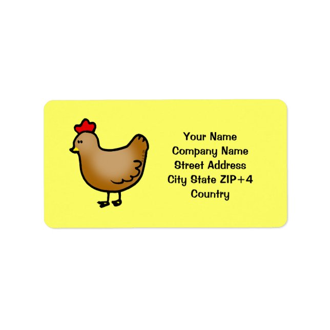 Little hen-Rücksendeadresse Adressaufkleber (Vorne)