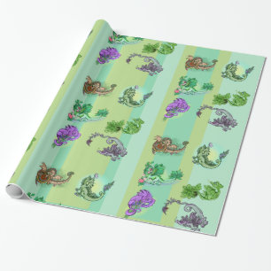 Little Herb Garden Dragons Geschenkpapier