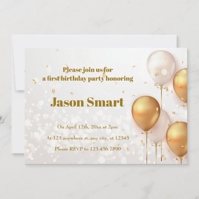 Little Hero Erste Geburtstagsfeier Einladung (Vorderseite)