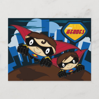 Little Heroes Superhero Postcard Postkarte
