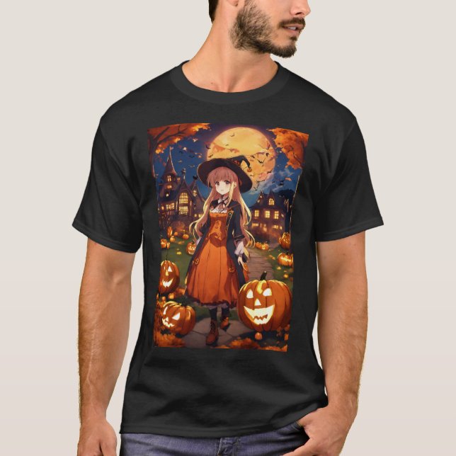 Little Hexe Halloween Vintag T-Shirt (Vorderseite)