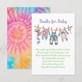 Little Hippie Tye Dye Clothesline Books for Baby Einladung