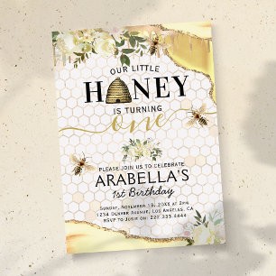 Little Honey Bee 1. Geburtstag Einladung
