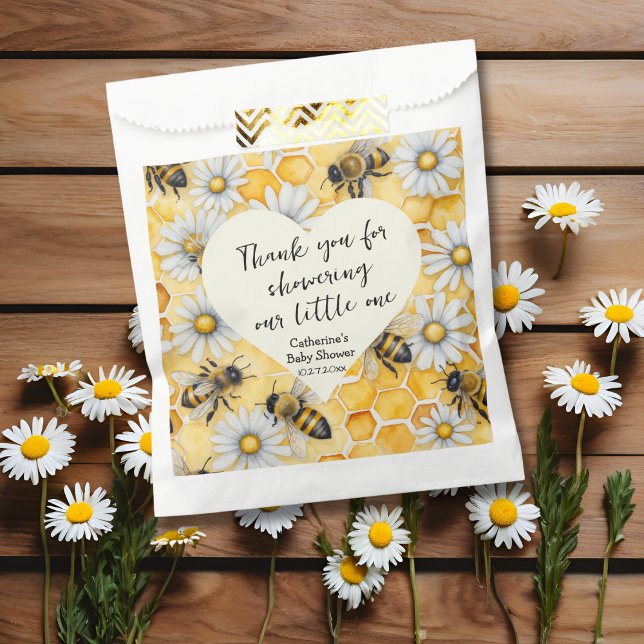 Little Honey Bee Comb Daisy Spring Baby Shower Geschenktütchen (Von Creator hochgeladen)