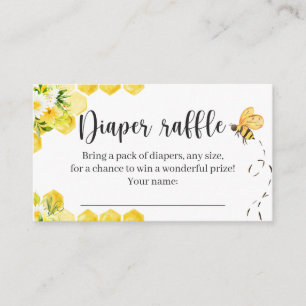 Little Honey Bee Diaper Raffle Card Begleitkarte