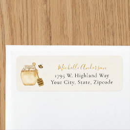 Little Honey Bee Soft Watercolor Return Address