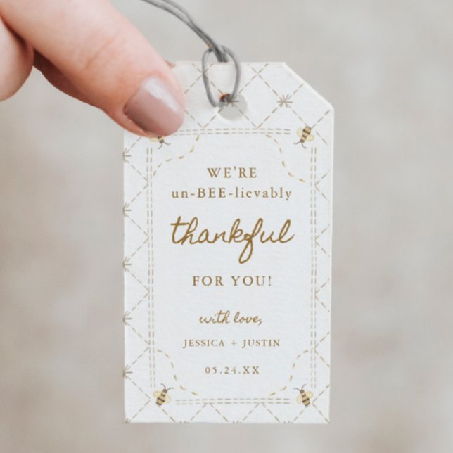 Little Honey Bee Un-BEE lebhaft Dankbarkeit Gefall Geschenkanhänger (Von Creator hochgeladen)