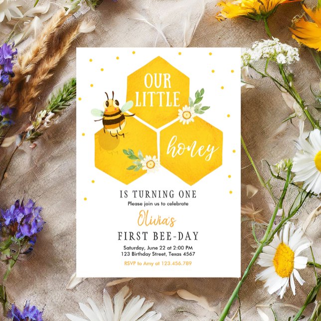 Little Honey Birthday Einladung Biene Day Bee Part (Von Creator hochgeladen)