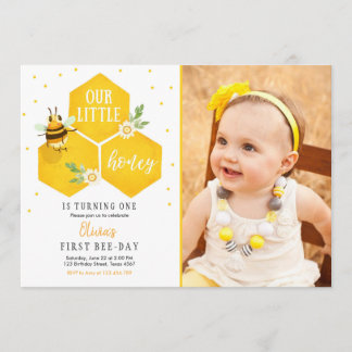 Little Honey Birthday Einladung Biene Day Bee Part