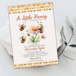 Little Honey Niedlich Bees Wildblume Baby Girl Dus Einladung