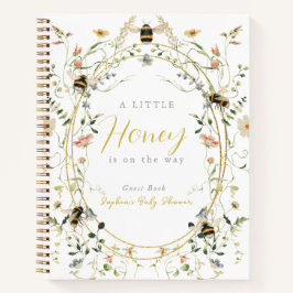 Little Honey Wildflower Bee Baby Shower Guest Book Notizbuch