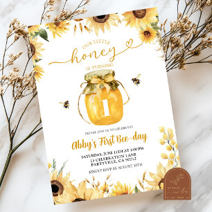 Little Honey wird zum ersten Geburtstag Einladung