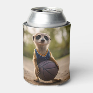 Little Hoop Star: Baby Meerkat Holding Basketball Dosenkühler