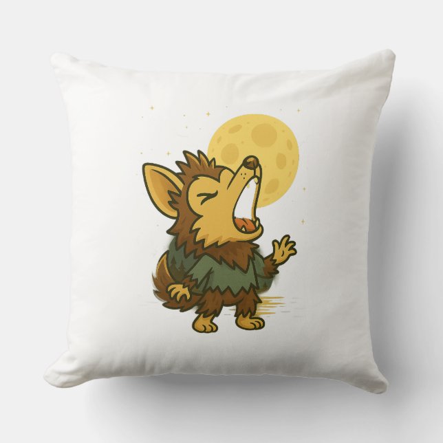 Little Howling Werewolf Kissen (Vorderseite)