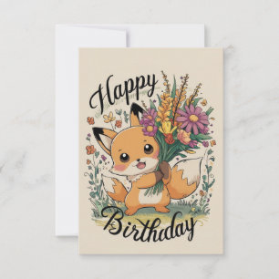 Little Hübsch Fox Geburtstag Karte