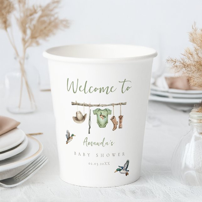 Little Hunter Baby Dusche Pappbecher (little hunter baby shower paper cups
)