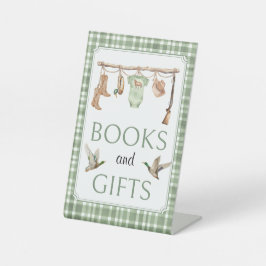 Little hunter Baby Shower Books and Gifts Sign Sockelschild