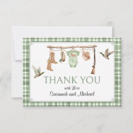 Little Hunter Baby Shower Dankeskarte