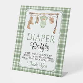 Little hunter Baby Shower Diaper Raffle Sign Sockelschild