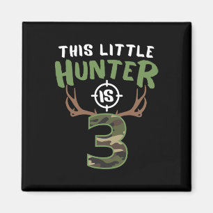 Little Hunter ist 3 Geburtstagskinder 3. Geburtsta Magnet