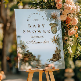 Little Hunter Woodland Keepsake Baby Shower Acrylschild