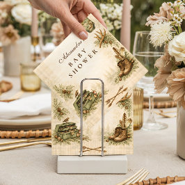 Little Hunter Woodland Keepsake Baby Shower Serviette