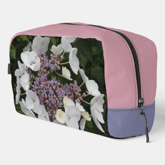 Little Hydrangea Blume Muster Toilettenpackung Waschbeutel (Rechte Ecke)