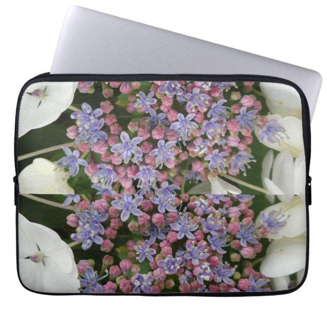 Little Hydrangea Flowers Muster Laptop Sleeve (Vorderseite)