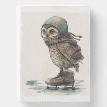 Little Ice Skater Holzkastenschild