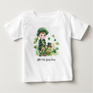 Little Irich Boy & Puppy Individuelle Name Baby T-shirt