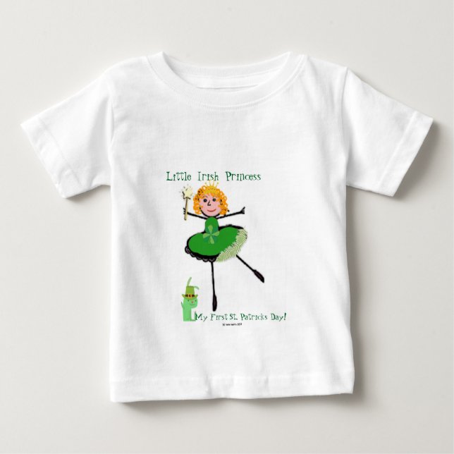 Little Irish Princess - Mein erster St. Patrick's  Baby T-shirt (Vorderseite)