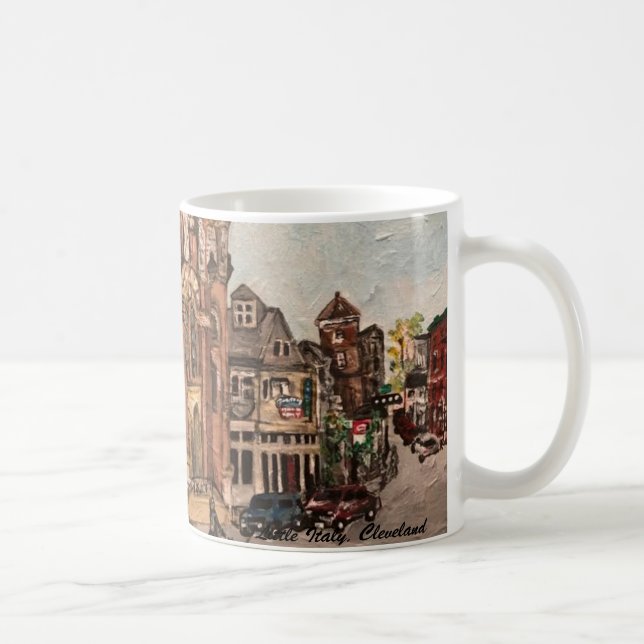 Little Italy, Cleveland Ohio Painting on a Tasse (Rechts)