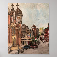 "Little Italy, Cleveland" Ohio Painting