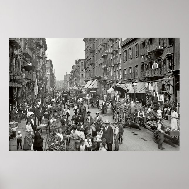 Little Italy - Mulberry Street - New York 1900 Poster (Vorne)