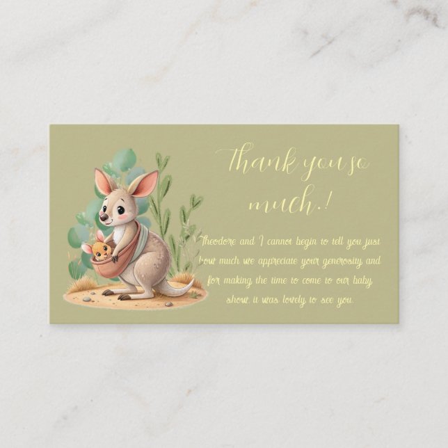 Little Joey Baby Shower Danke Begleitkarte (Vorderseite)