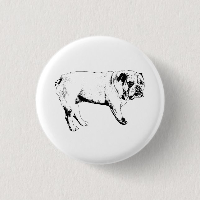 Little Joy Bulldog Button (Vorderseite)