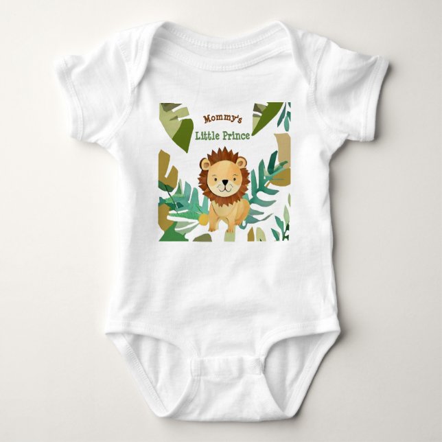 Little Jungle Prince Lion Birthday Baby Strampler (Vorderseite)