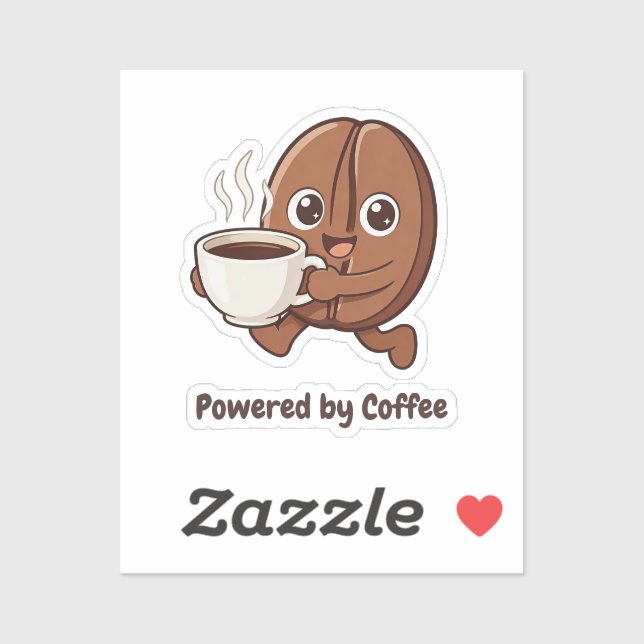 Little Kaka – Angetrieben von Kaffee Aufkleber (Blatt)