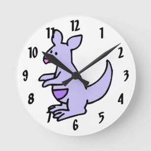 Little Kangaroo Runde Wanduhr