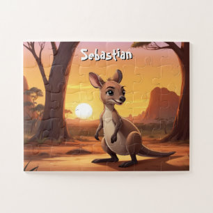 Little Kangaroo's Aussie Personalisiert Puzzle
