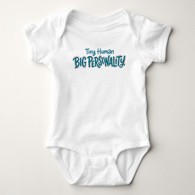 Little Kid Big Personality Baby Strampler (Vorderseite)