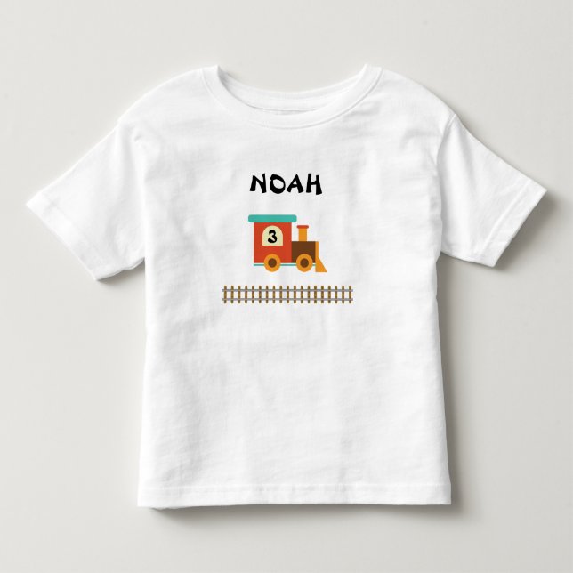 Little Kid Birthday Train Shirt (Vorderseite)